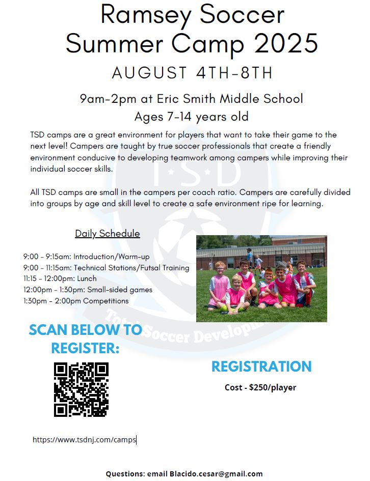 Ramsey Summer Soccer Camp 2025 (TSD)